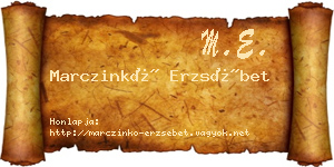 Marczinkó Erzsébet névjegykártya