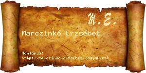 Marczinkó Erzsébet névjegykártya