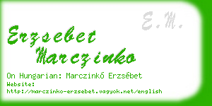 erzsebet marczinko business card